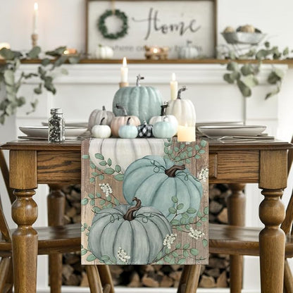 Artoid Mode 210 GSM Fall Table Runner 13x60 Inch Home Party Decor | Pumpkins - Image 2