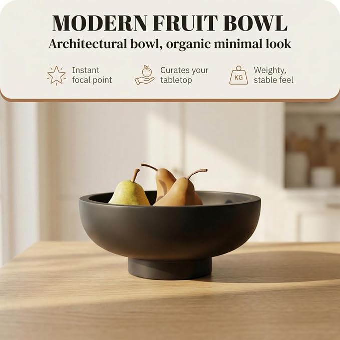 OAKOA Black Decorative Bowl for Home Decor - Image 3