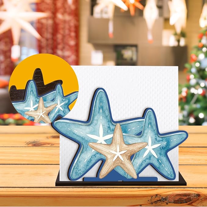 Summer Starfish Design Napkin Holder - Image 6