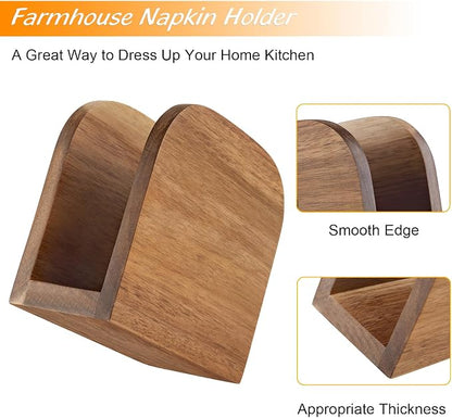ALELION Acacia Wood Napkin Holder - Image 5