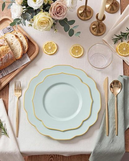 bUCLA 180PCS Green Plastic Plates - Image 9