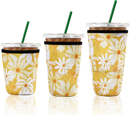 Cobetech Iced Coffee Sleeve Reusable, 3 Pack Neoprene Coffee Cup Sleeves by Unknown