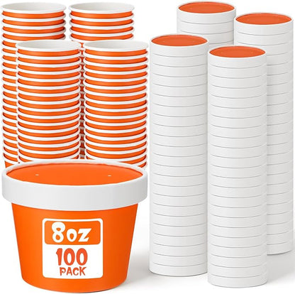 Fulmoon 100 Pack Paper Soup Containers by Fulmoon