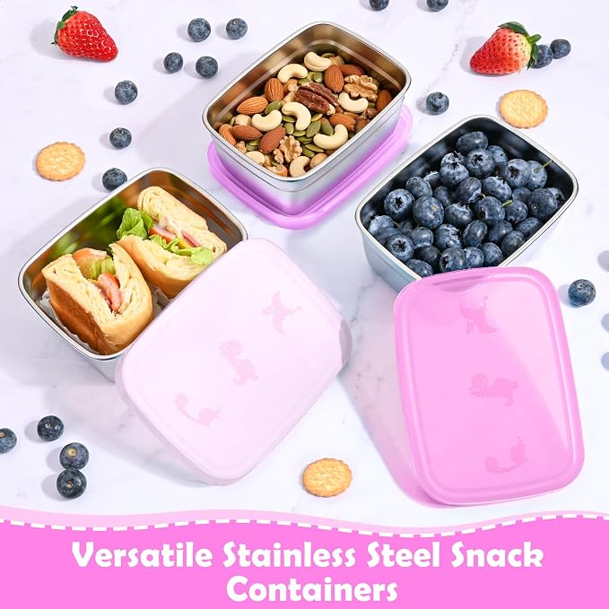 3-Pack Stainless Steel Snack Containers - Image 6