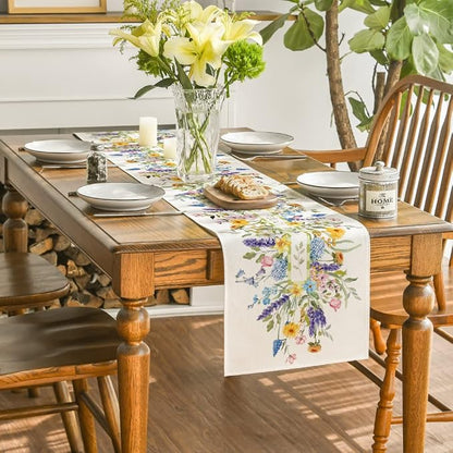 Artoid Mode Bloom Flowers Tulip Spring Table Runner, Seasonal Easter Holiday - Image 4