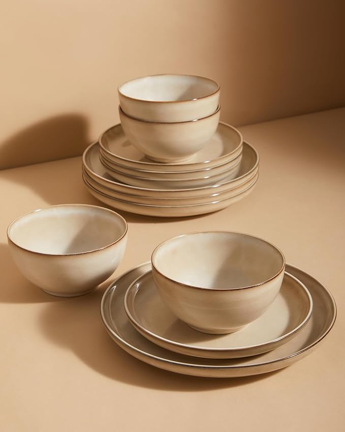 Stoneware Dinnerware Sets Service by Pokini