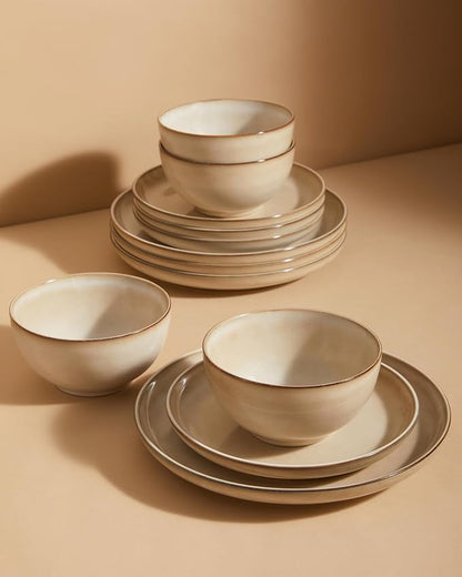 Stoneware Dinnerware Sets Service by Pokini