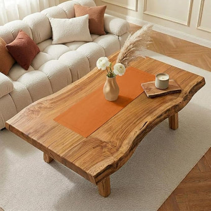 Classic Linen™ by D'Moksha Rust Table Runner 48 Inches, 100% Pure Linen - Image 2