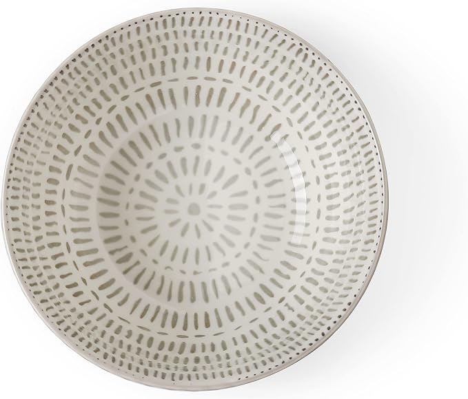 Signature Housewares Pad Print Set of 4 Assorted Bowls 6", PP Gray - Image 11