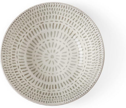 Signature Housewares Pad Print Set of 4 Assorted Bowls 6", PP Gray - Image 11