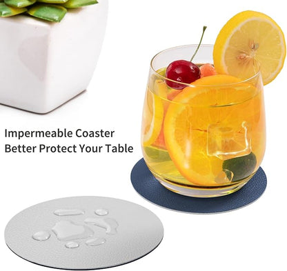 Faux Leather Drink Coasters - Image 2