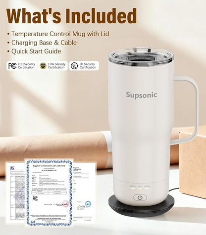 Supsonic Heated Coffee Mug, 20oz Electric Temperature Control Cup | Keeps - Image 8