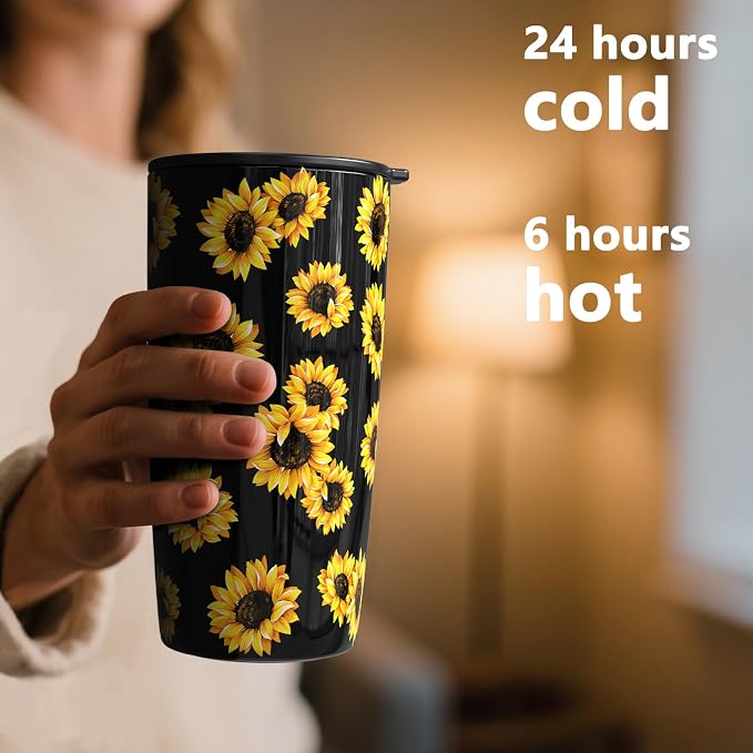 TILUCK 20 oz Insulated Coffee Tumbler - Image 3
