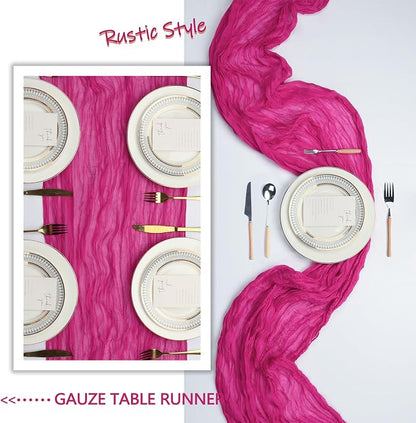 12 Pack Hot Pink Table Runner Cheesecloth 10Ft Gauze Cheese Cloth Table Runner - Image 5