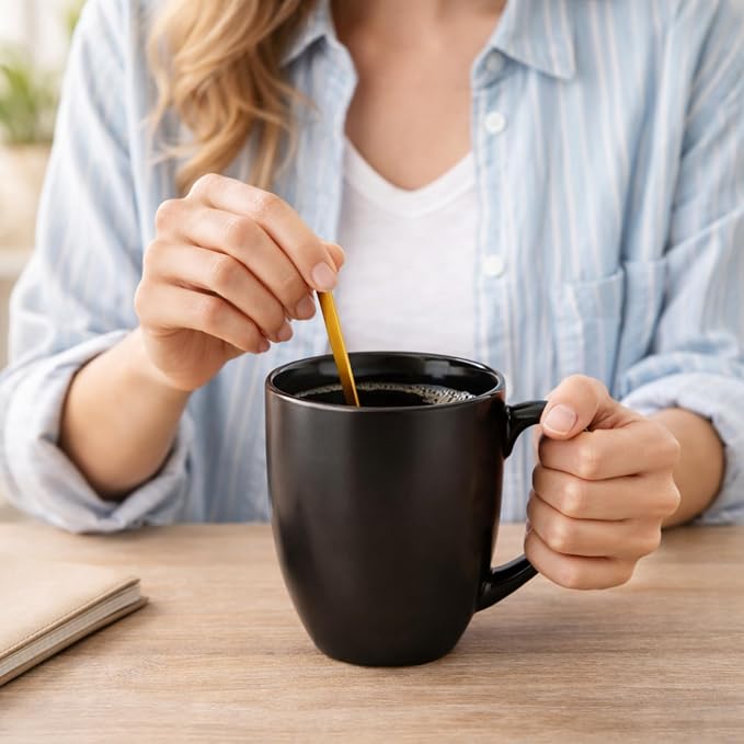 AmorArc 16 oz Coffee Mugs Set of 6, Large Ceramic Coffee Cups Set | Classic - Image 4