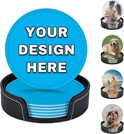 Custom Funny Coasters with Logo Picture Name by YHPHRTA