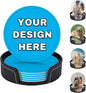 Custom Funny Coasters with Logo Picture Name by YHPHRTA