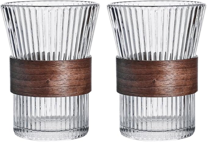 Stripes Glass Coffee Mug | 2-Pack by Boxonly