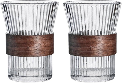 Stripes Glass Coffee Mug | 2-Pack by Boxonly
