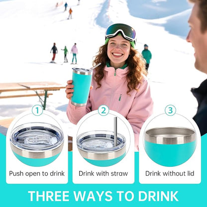 IEOVIEE 32 Pack 20oz Stainless Steel Insulated Bulk Tumblers - Image 7