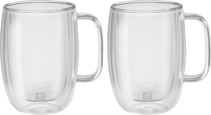 ZWILLING Sorrento Plus 2-pc Double-Wall Glass Latte Mug Set by Zwilling
