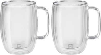 ZWILLING Sorrento Plus 2-pc Double-Wall Glass Latte Mug Set by Zwilling