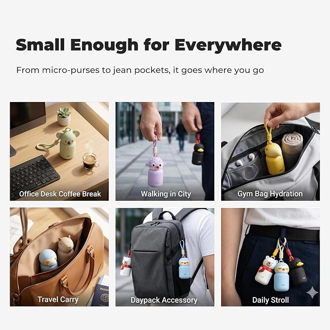 4.1oz Mini Insulated Water Bottle, Portable Coffee Cup, Small Travel Cup Vacuum - Image 3
