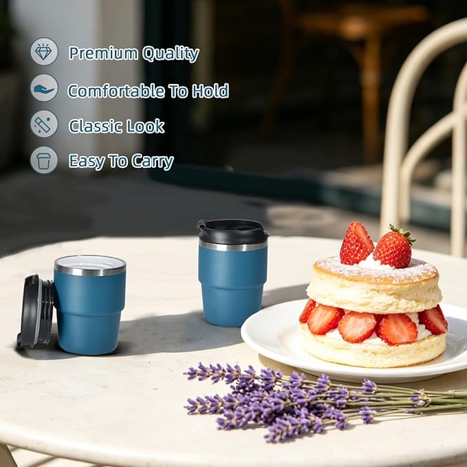 CHLJAR Espresso Cups, 6oz Insulated Espresso Cup Set of 4, Espresso Shot Cups - Image 6