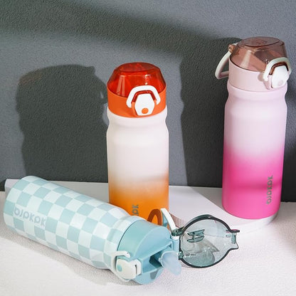 BJPKPK 18 oz Water Bottle with Straw & Handle, Insulated Stainless Flask | Leak - Image 6