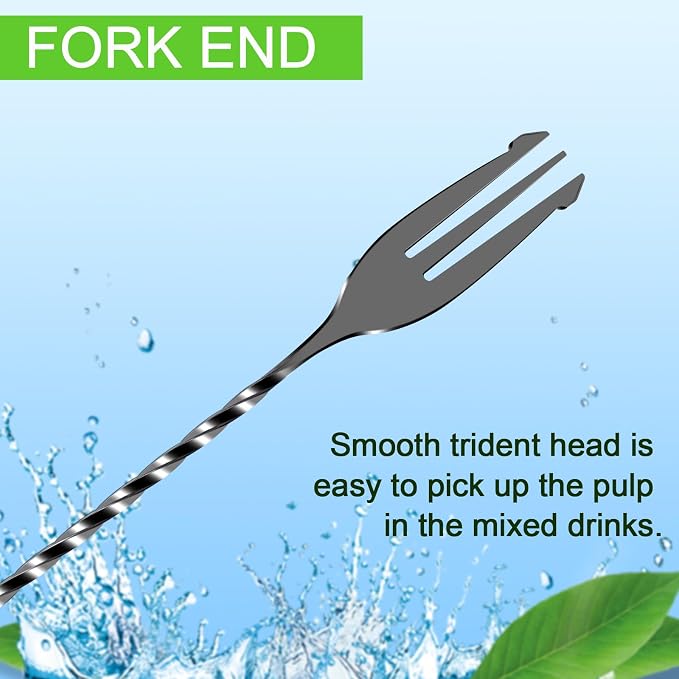 Bar Spoon Cocktail Mixing Stirrers, 12” - Image 5