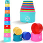 Educational Stacking Toys for Toddlers 1–3 | Numbers & Alphabet Stacking Cups by TinyTinker