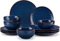 MALACASA 12 Pieces Dinnerware Sets, Modern Plates and Bowls Sets, Kitchen by MALACASA