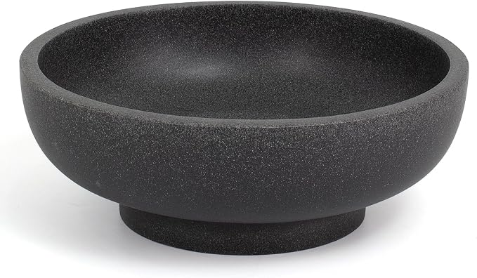 Decorative Resin Bowl, Large Fruit Bowl, Artificial Stone Black | Perfect by YMXYJM