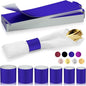 Christmas Napkin Rings Set of 100, 2 Colors in 1, Reusable Adjustable Napkin Bands for Holiday Parties, Wedding, Thanksgiving Table Decor, Waterproof Tear-Proof (Blue) Great Gift Idea
