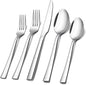 E-far 60-Piece Silverware Set, Stainless Steel Flatware Set Service by E-far