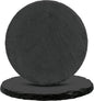 Black Nature Stone Round Coasters Set of 2, Cup Coasters Absorbent Anti-Scratch by HIYALOT