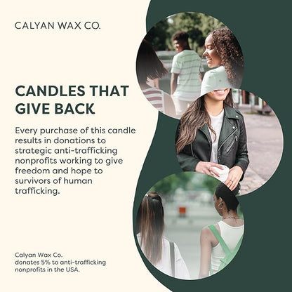 Calyan Wax Co. Lemon & Sage 3 Wick Scented Candle - 43 Hour Burn - Luxury 3 Wick Soy Candles - Non Toxic Soy Wax Candles - Long Lasting Large Glass Jar Candle for Home - 14.9oz