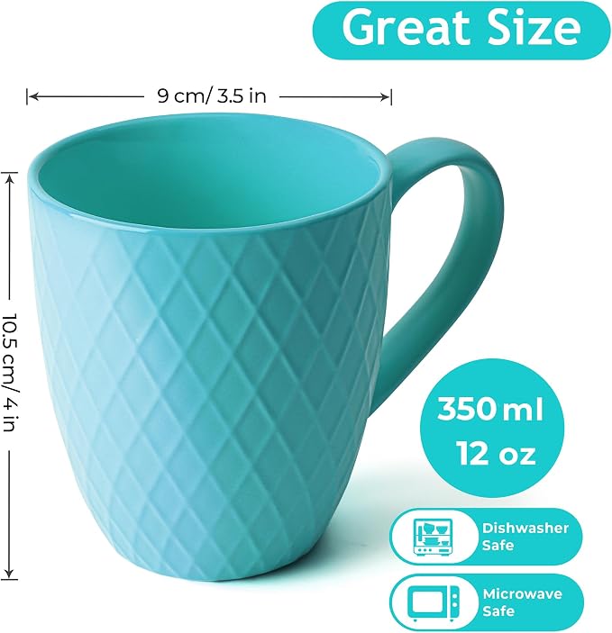 MIAMIO - Coffee Mugs Set of 6 - Palmanova Collection | Modern matte ceramic mug - Image 6