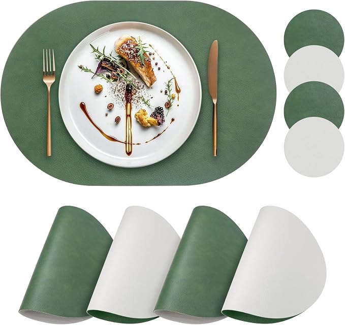 Faux Leather Placemats Set of 4 by yuuzue