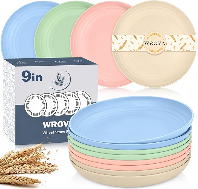 Premium Wheat Straw Plates by WROVA