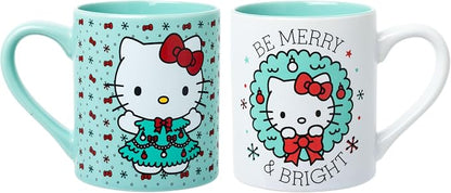 Silver Buffalo Sanrio Hello Kitty Christmas, 2 Pack Ceramic Mug Set, 14oz | by SilverBuffalo