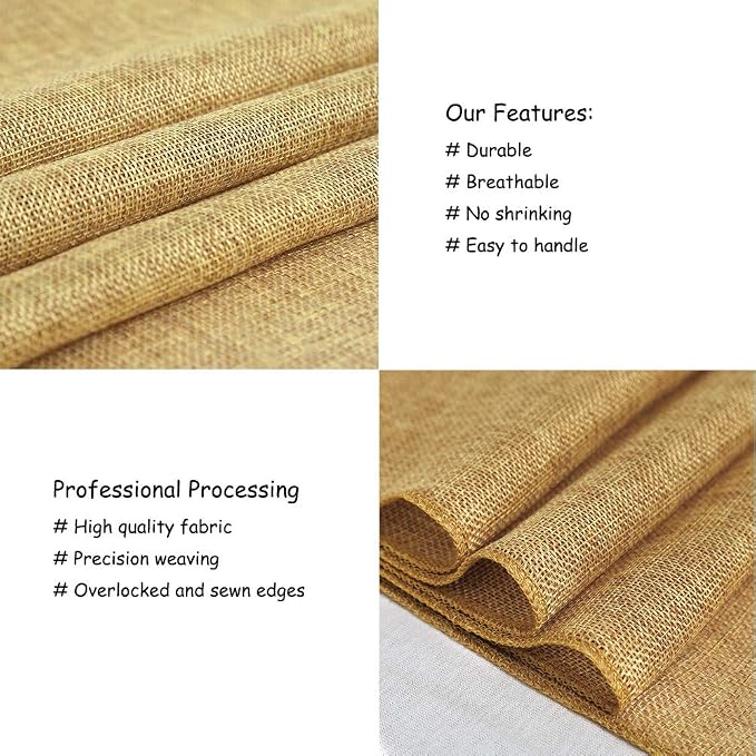 2 Pieces Burlap Table Runners 13x108 Inch Rustic Boho Table Runner | Farmhouse - Image 3