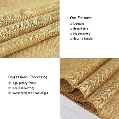 2 Pieces Burlap Table Runners 13x108 Inch Rustic Boho Table Runner | Farmhouse - Image 3