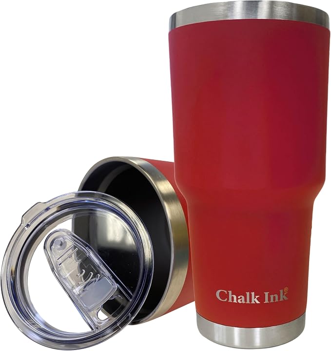 Chalk Ink 30 oz Stainless Steel Tumbler – Insulated Coffee Mug and Water Cup – - Image 2