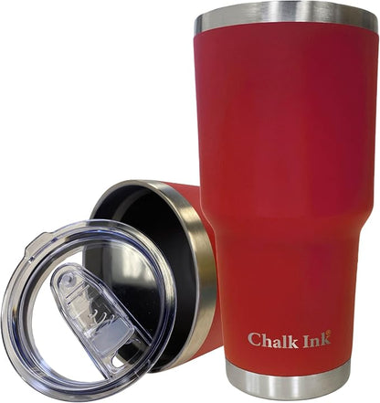 Chalk Ink 30 oz Stainless Steel Tumbler – Insulated Coffee Mug and Water Cup – - Image 2