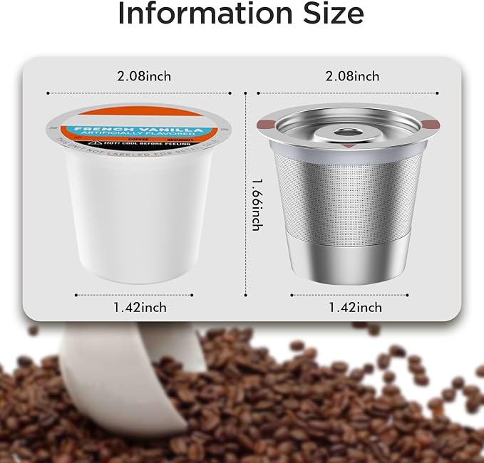 Reusable k Cup Coffee Filters, Universal stainless steel Refillable k Cups - Image 7