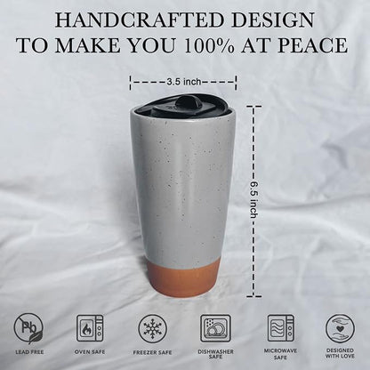 Mora Double Wall Ceramic Coffee Travel Mug - Image 2