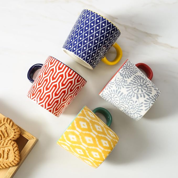 Selamica Ceramic Espresso Cups Set of 4, Demitasse Cups - Image 6