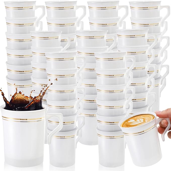 48 Pack Disposable Coffee Mugs by YIMITEE