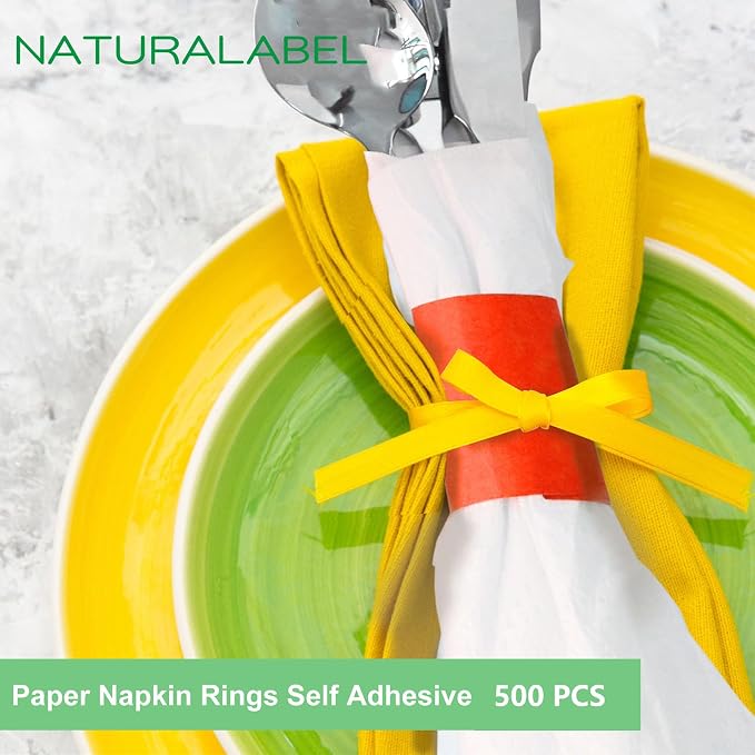 Self-Adhesive Napkin Bands, elegant table setting, - Image 5